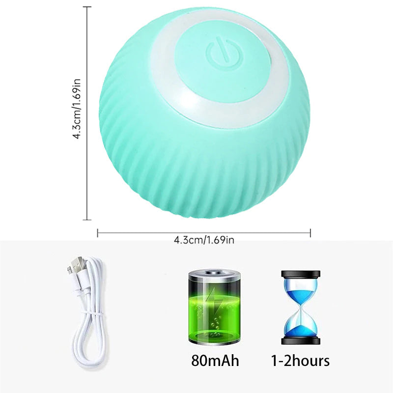 Automatic Rolling Ball Interactive Cat Toy - Self-Moving Electric Toy for Cat Training and Playtime